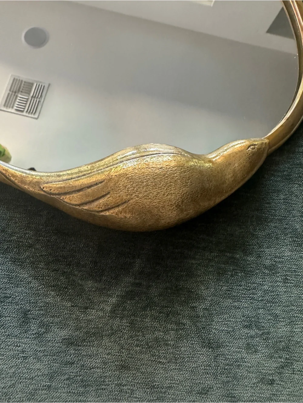 NEW Anthropologie Verne Bird Petite Round Gallery Wall Mirror, Brass